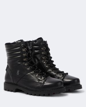Bogner Helsinki Leather Lace-Up Boots - Black