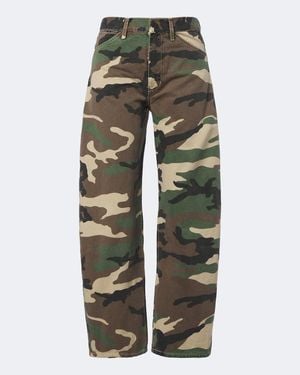 Nili Lotan Jean Barrel Tribeca A Imprime Camouflage - Vert