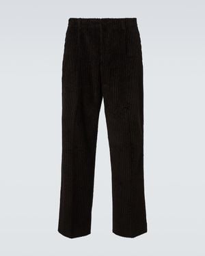 Our Legacy Borrowed Cotton Corduroy Chinos - Black