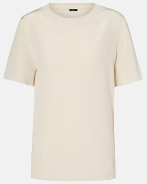 JOSEPH T-Shirt Rubin Aus Seide - Natur