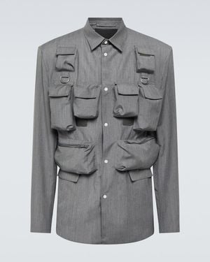 Prada Wool And Mohair Shirt - Grey