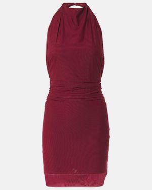 SIR. Toni Halterneck Mesh Minidress - Red