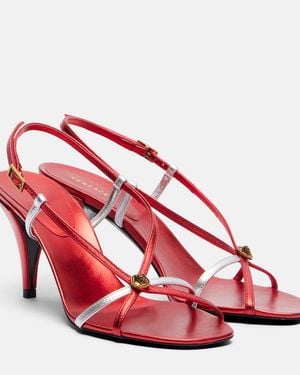 Versace Slingback-Sandalen Valentina Aus Leder - Rot