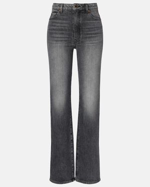 KHAITE Danielle High-Rise Straight Jeans - Gray