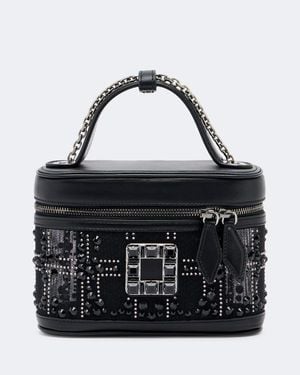 Roger Vivier Tres Vivier Micro Crystal-Embellished Vanity Bag - Black