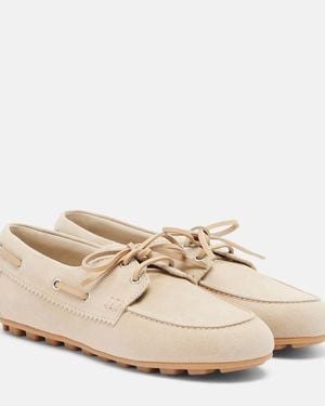 Hogan Segelschuhe H693 Aus Veloursleder - Natur