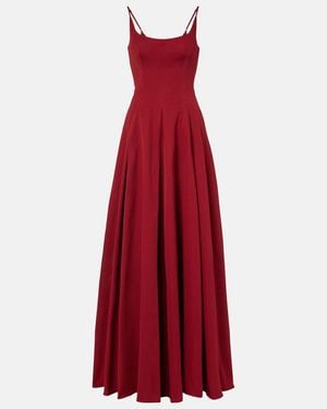 slim fit dress slacks Staud Marcel Silk Blend Sheath Dress - Earth main image 1