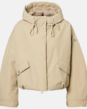 Moncler Eucalyptus Cropped Down Jacket - Natural