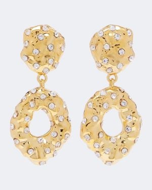 Oscar de la Renta Crystal-Embellished Drop Earrings - Metallic
