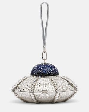 Judith Leiber Ufo Crystal-Embellished Clutch - White