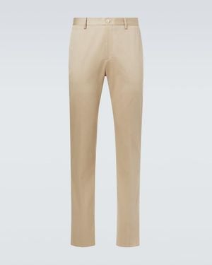 Etro Cotton Slim Trousers - Natural