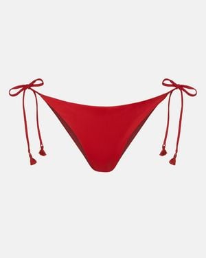 Johanna Ortiz Low-Rise Bikini Bottoms - Red