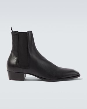 Saint Laurent Bottines Chelsea Stanton En Cuir - Noir