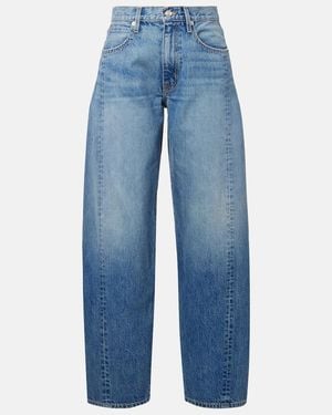 SLVRLAKE Denim Jackson Low-Rise Wide-Leg Jeans - Blue