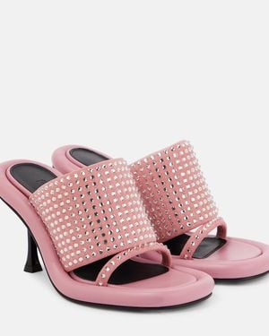 JW Anderson Bumper-Tube Embellished Mules - Pink