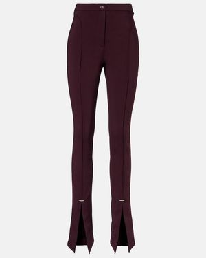 Mugler High-Rise-Schlaghose - Lila