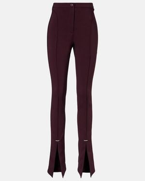 Mugler High-Rise-Schlaghose - Lila