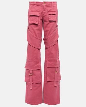 Blumarine Denim Cargo Pants - Pink