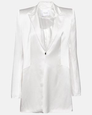 Galvan London Bridal Leith Satin Blazer Dress - White