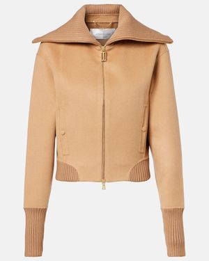 Victoria Beckham Wool And Cashmere Jacket - Natural