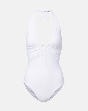 Heidi Klein Halterneck Swimsuit - White