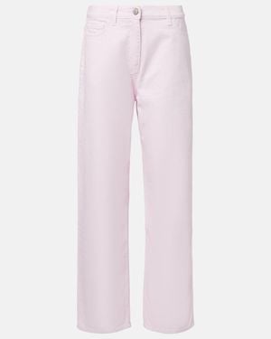 Magda Butrym Mid-Rise Wide-Leg Jeans - Pink