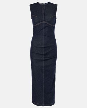 Sportmax Geranio Denim Midi Dress - Blue