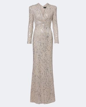 Jenny Packham Arizona Embellished Gown - Natural