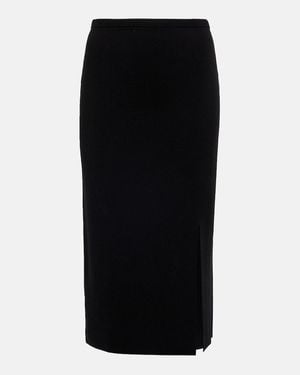 Diane von Furstenberg Side-Slit Midi Skirt - Black