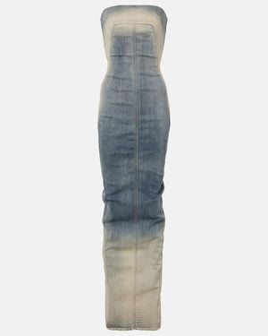 Rick Owens Denim Bustier Dress - Blue
