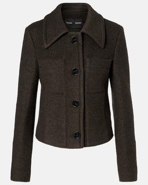 Proenza Schouler Kinsley Wool-Blend Twill Boucle Jacket - Black