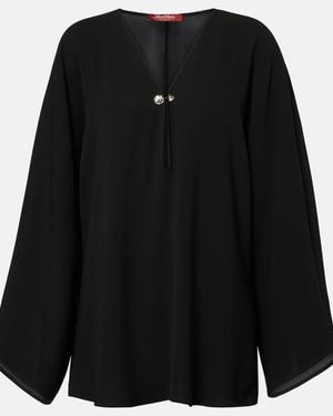 Max Mara Umile Cady Blouse - Black