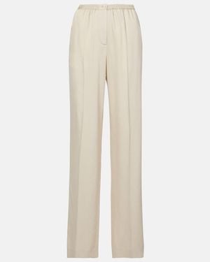JOSEPH Tahiti Straight Trousers - Natural