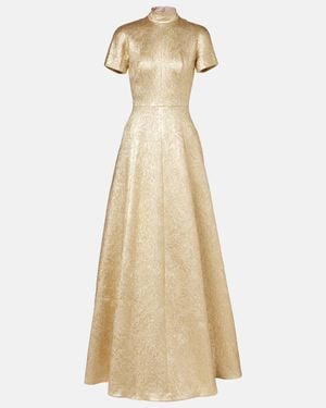 Emilia Wickstead Malinda Metallic Cloque Gown - Natural