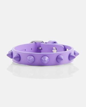 Christian Louboutin Loubilink Embellished Leather Bracelet - Purple
