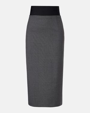 Sportmax Finire Virgin Wool Pencil Skirt - Gray