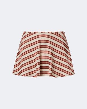 Montce Joan Striped Skort - Red