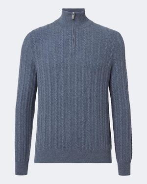 Fedeli Jersey Trenzado De Cachemir - Azul