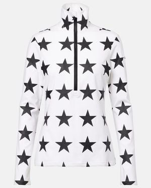 Goldbergh Lunaria Printed Half-Zip Ski Top - White