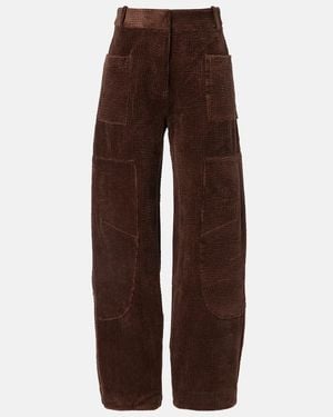 Ganni Cotton Corduroy Cargo Pants - Brown