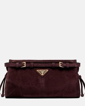 Prada Bonnie Small Suede Shoulder Bag - Purple