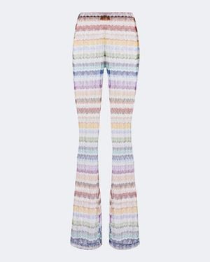 Missoni Zigzag Flared Trousers - Blue