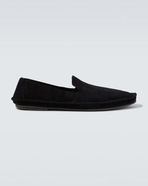 The Row Tyler Suede Loafers - Black