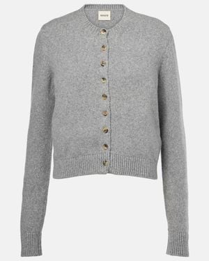 KHAITE Everheart Cashmere Cardigan - Grey