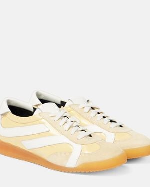 Proenza Schouler Track Suede-Trimmed Leather Trainers - Yellow