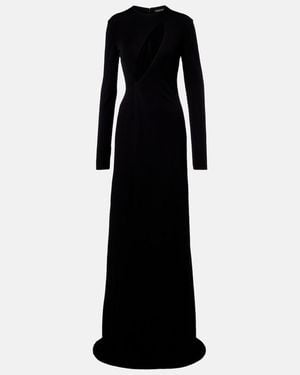 Tom Ford Cutout Crepe Jersey Gown - Black