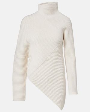 Alaïa Pullover Aus Wolle Und Kaschmir - Weiß