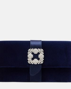 Manolo Blahnik Clutch Capri - Blu