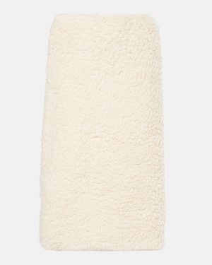 Jil Sander Cotton Fleece Midi Skirt - Natural