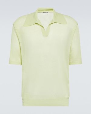 AURALEE Polopullover Aus Wolle Und Seide - Grün